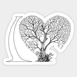 I love trees -Nature is my love-Happy trees Sticker